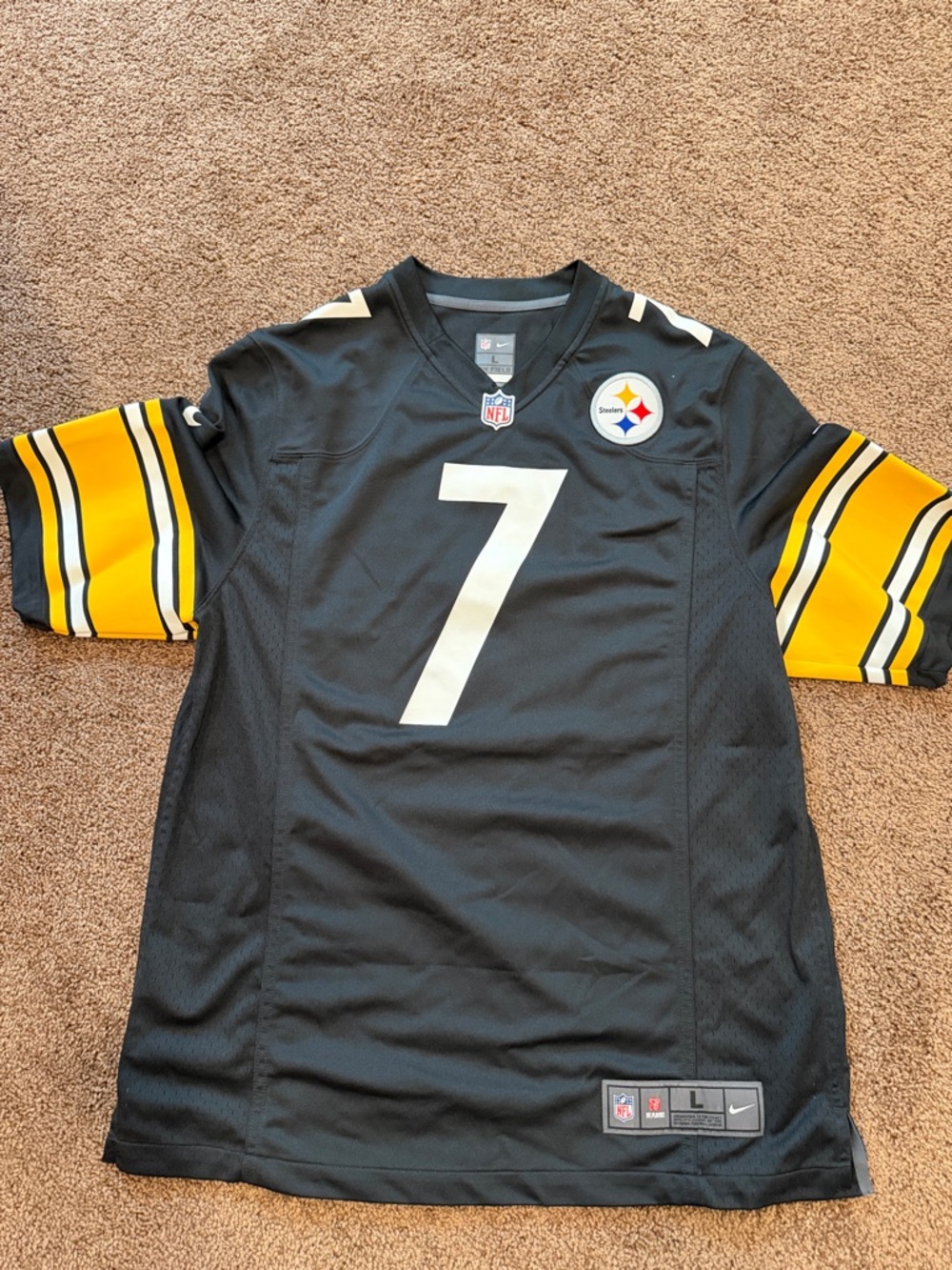 Nike Black Pittsburgh Steelers Steelers #7 Ben Roethlisberger Jersey